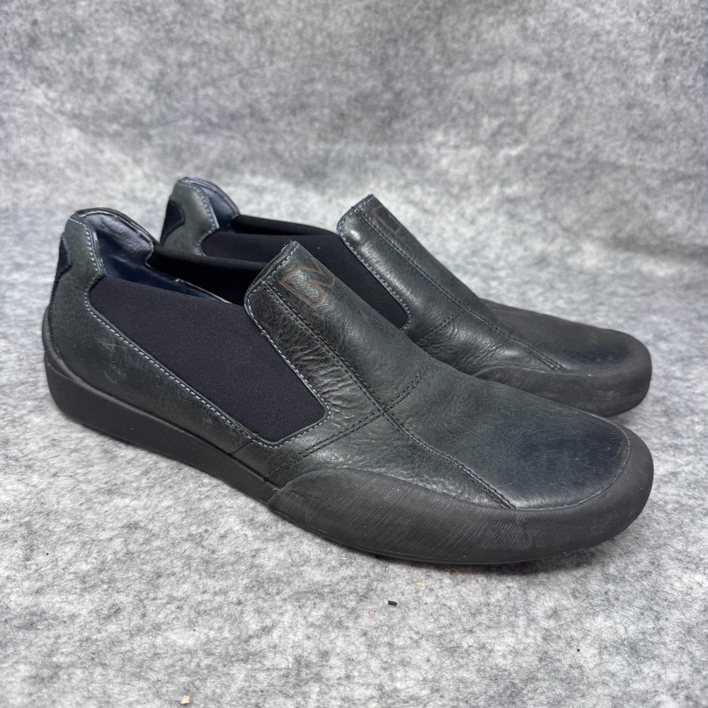 Merrell Moccasins Leather Slip On Casual Driving Loafers Shoes Mens Sz 9 Black